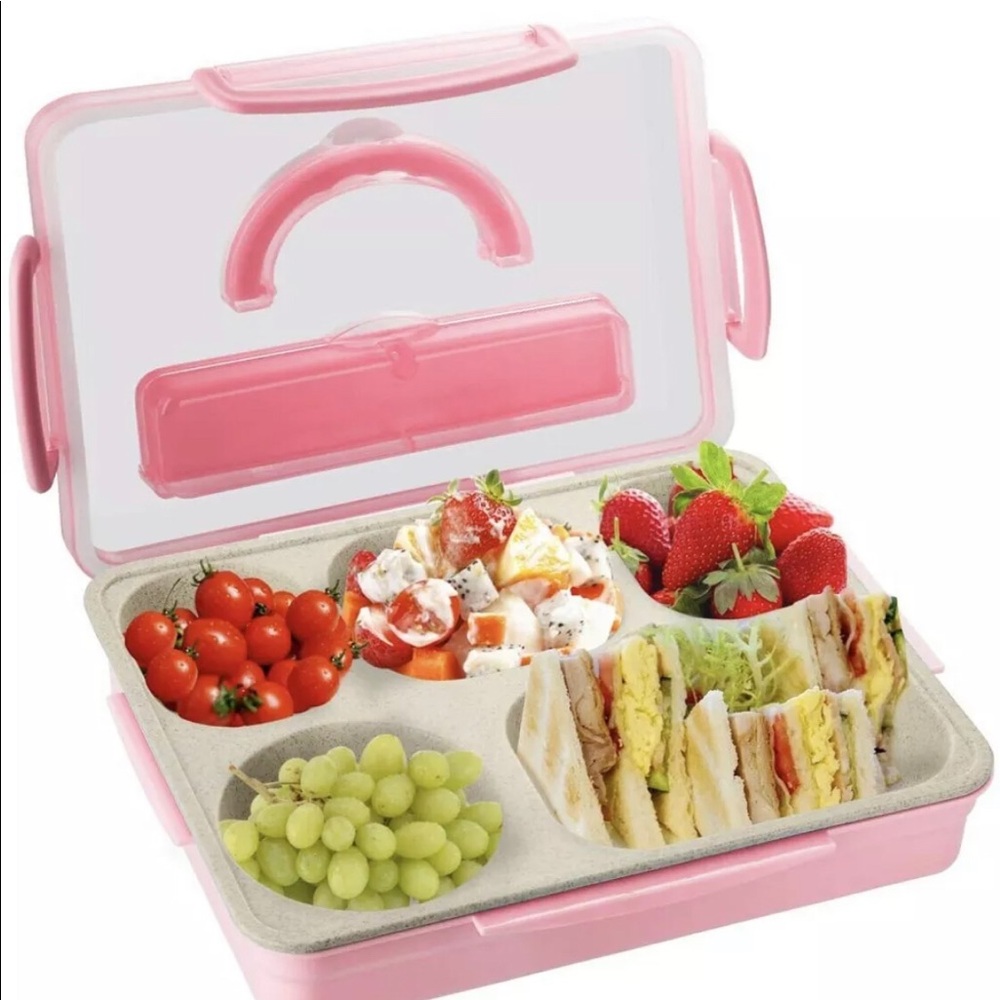 Bento Box,Lunch Box for Kids Adult,Lunch Box for Women,Leak Proof 5-Compartment